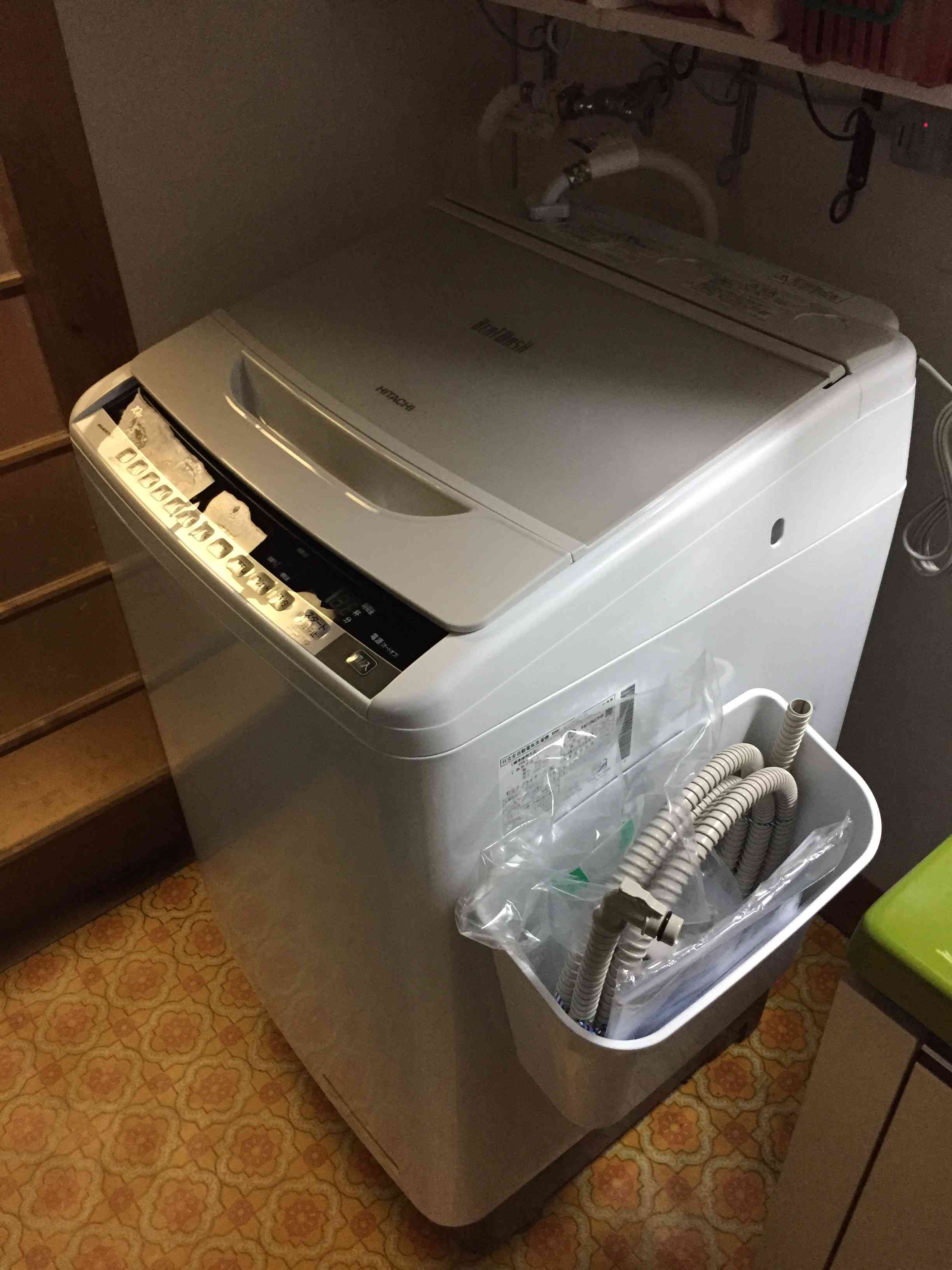 新しい洗濯機が来ました